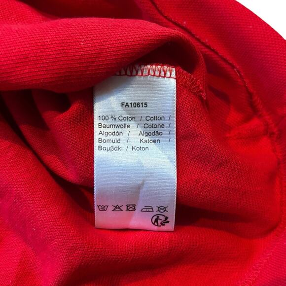Lacoste Red Cotton Polo Shirt Tagged Men's 4XL (Measures US 3XL) Croc Logo EUC - Picture 6 of 6
